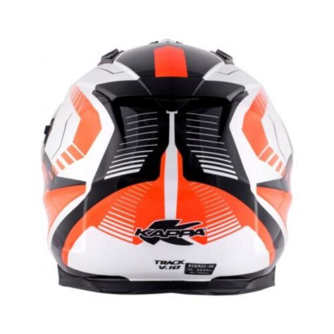 Casco Kappa Kv Track V Glossy White Black Orange