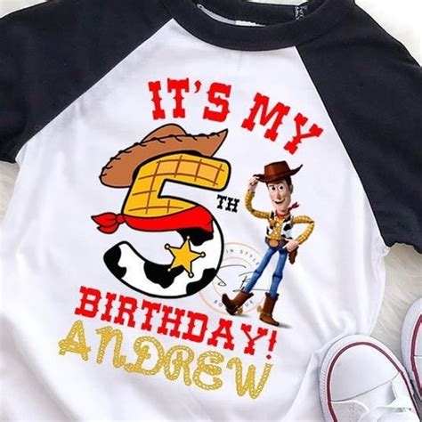 Woody Toy Story Birthday Shirt Toy Story Raglan Birthday Etsy