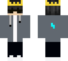 aEnddeR Boy With glasses and crown | Minecraft Skin