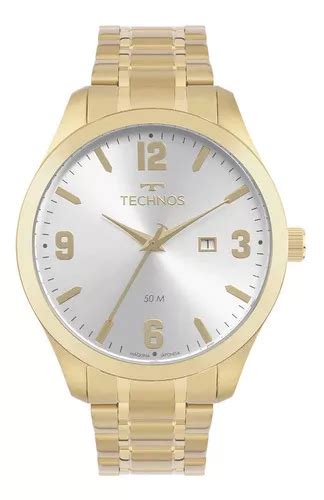 Reloj pulsera Technos Steel Relógio Technos Masculino Steel Dourado