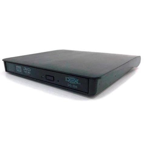 Gravador Dvd Externo Dex Dg Slim Usb Preto Madeiramadeira