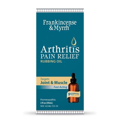 Arthritis Pain Relief Rubbing Oil - Frankincense & Myrrh