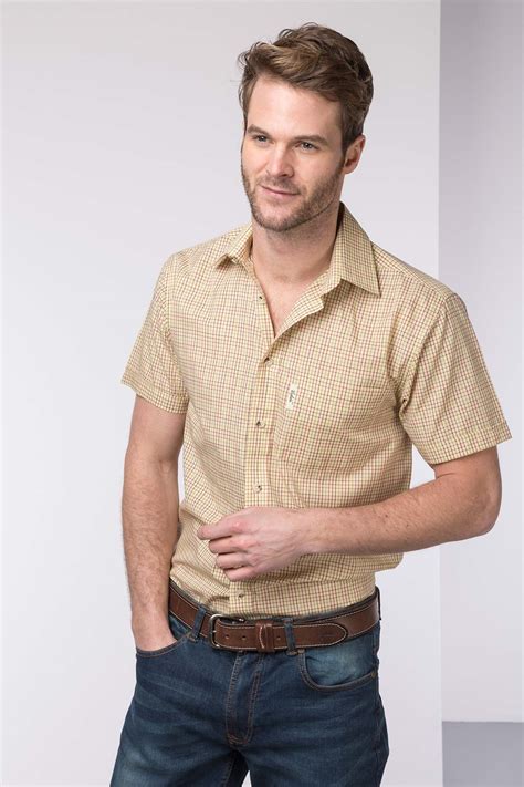 Mens Short Sleeved Shirts Uk Mens Check Shirts Rydale