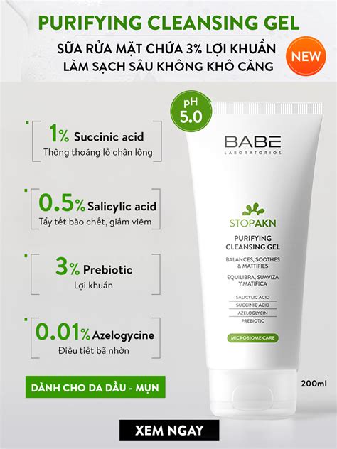 S A R A M T Babe Stop Akn Purifying Cleansing Gel Cho Da D U M N Ml Shopee Vi T Nam