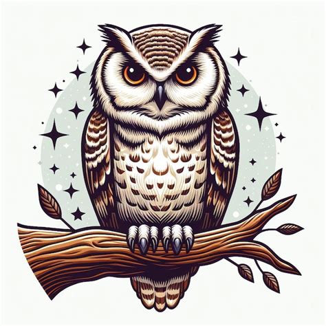 Premium Vector Owl Vector Cartoon Illustration