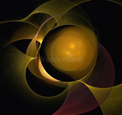 Illustration Of Yellow Space Planet Star System Color Graphics Stock