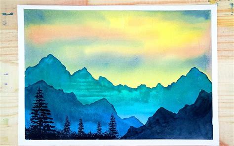 Watercolor Mountains How To Paint Mountains For Beginners