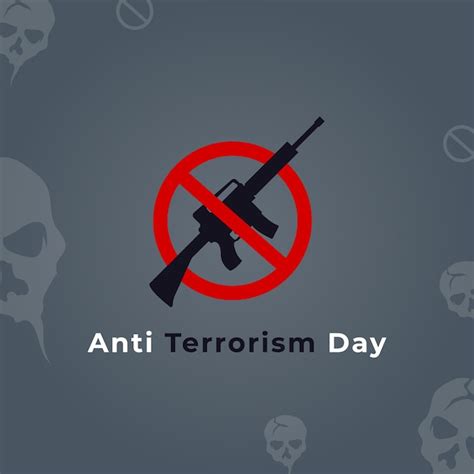 Premium Vector Anti Terrorism Day Greeting Card Banner Poster For