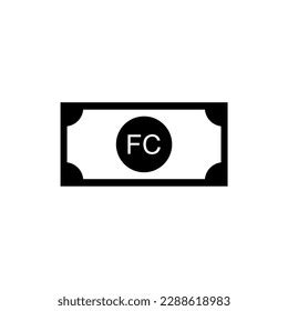 Democratic Republic Congo Currency Symbol Congolese Stock Vector ...