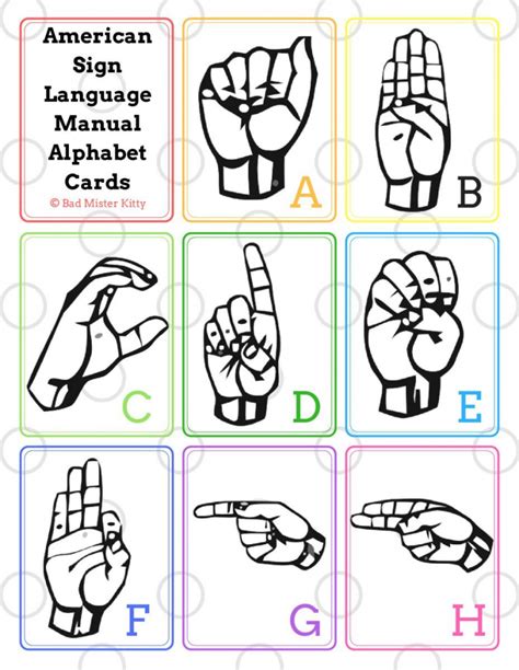 Sign Language Alphabet Printable Flashcards Printable Online