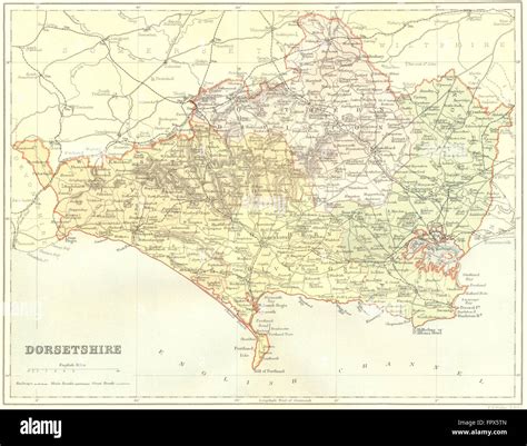 Dorset Dorsetshire Brabner Weller Antique Map Stock Photo Alamy