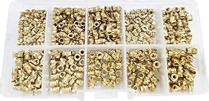 Amazon Threaded Heat Set Inserts M PCS Brass Hot Melt Inset Nuts Assortment Kit Thread