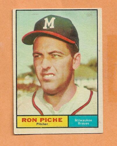 Ron Piche Milwaukee Braves Topps Card Ebay