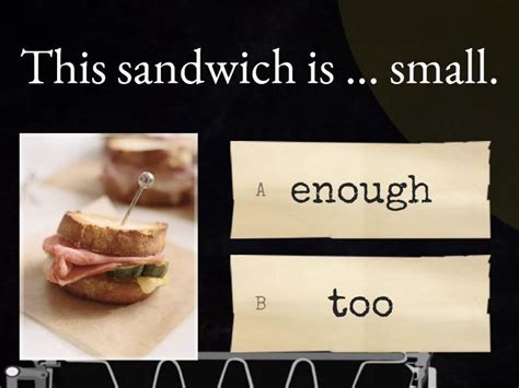 too/ enough - Test