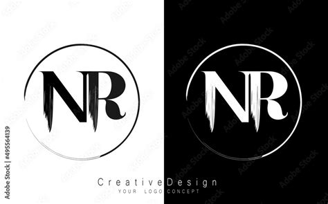 NR letter logo design template vector Stock Vector | Adobe Stock