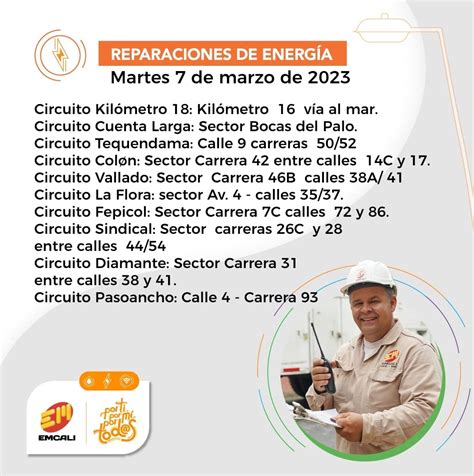 EMCALI on Twitter Sectores sin energía por las fuertes lluvias