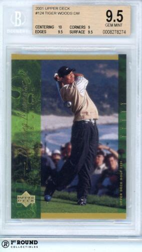 Tiger Woods Bgs Upper Deck Dm Rookie Year Card Ebay