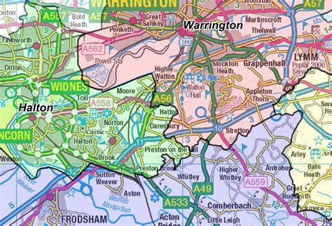 Cheshire County Boundary Map - Digital Download – ukmaps.co.uk