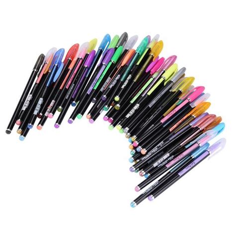 48 stylos gel Color Glitter néon gouache métal croquis stylo papeterie