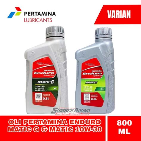 Jual Oli Pertamina Enduro Matic G W Matic W Jaso Mb Ml