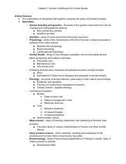 Understanding Animal Science: Contributions to Human Needs | Course Hero 