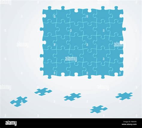 Blue Puzzle Pieces Stock Vector Image And Art Alamy