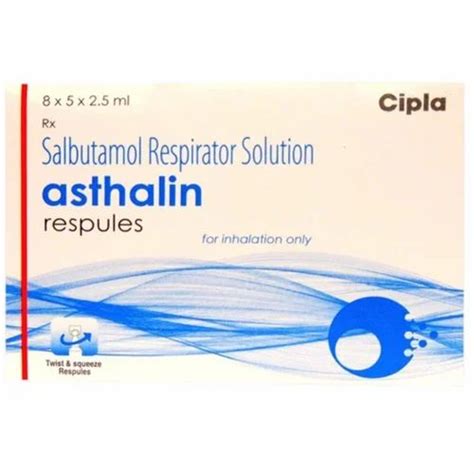 Asthalin 2 5ml Respules Cipla At Rs 4 84 Piece In Nagpur ID 26343740830