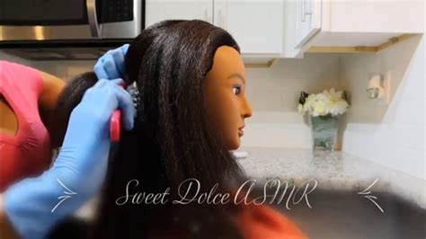 Asmr Mannequin Hair Play Brushing Combing Braiding And Applying Gel