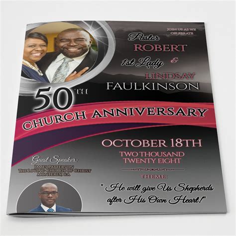 Pastor Appreciation Installation Anniversary Editable Template