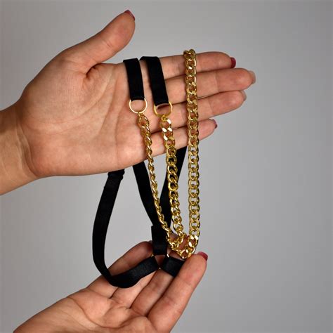 Micro Extreme String Bikini S And Bra With Chain Etsy