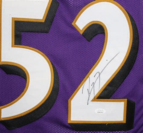 Ray Lewis Autographed Signed Pro Style Purple Xl Jersey Jsa