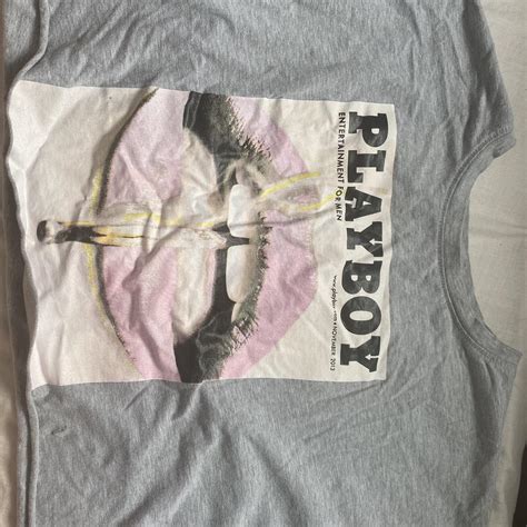 Playboy X Missguided Crop Top A Couple Of Tiny Marks Depop