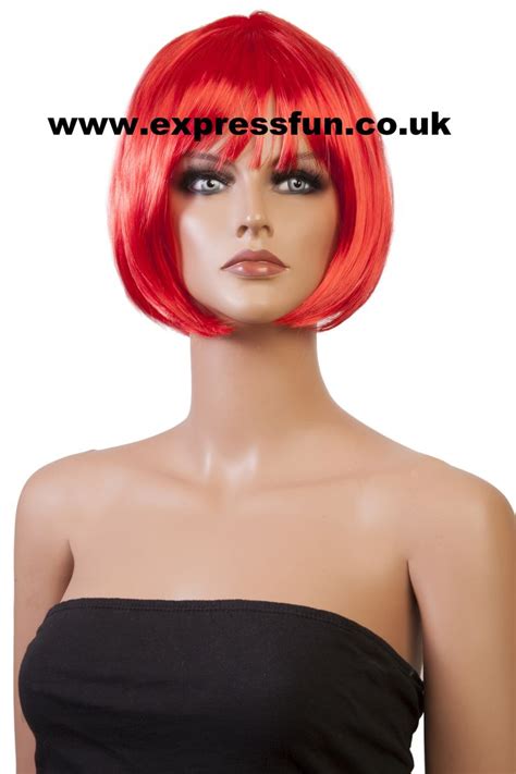 Red Bob Style Fancy Dress Wig