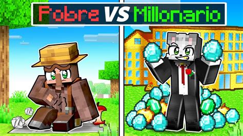 ALDEANO POBRE Vs ALDEANO MILLONARIO MINECRAFT YouTube