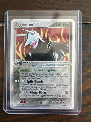 AGGRON EX 89 100 EX Crystal Guardians Holo Rare Pokemon Card EBay