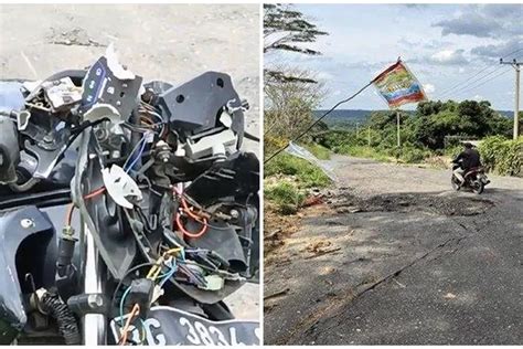 Jalan Poros Tebing Tinggi Pendopo Rusak Parah Banyak Pengendara