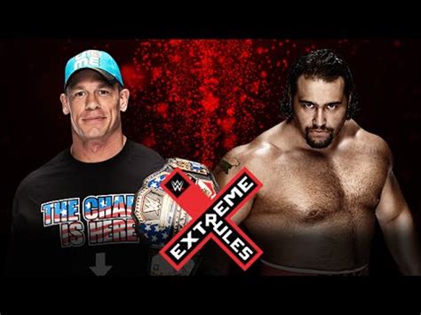 Wwe Extreme Rules John Cena Vs Rusev Us Championship Russian