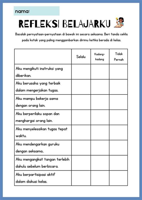 Gunakan Contoh Lembar Kerja Bisa Dicetak Canva