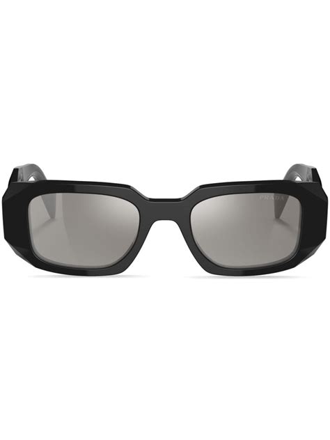 Prada Eyewear Prada Symbole Square Frame Sunglasses Black Farfetch