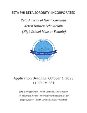 Fillable Online Zeta Phi Beta Sorority Inc Rho Zeta Zeta Chapter Fax