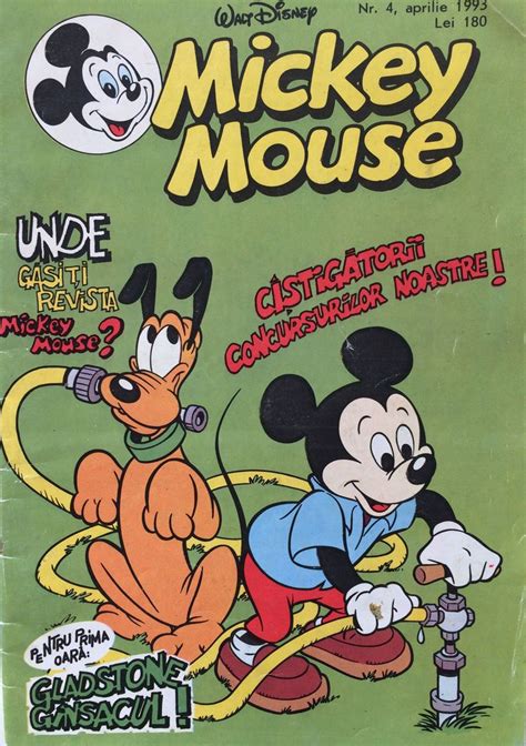 mickey mouse magazine cover with goofy and pluto