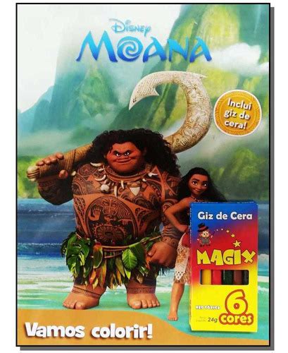 Livro Disney Vamos Colorir Moana MercadoLivre