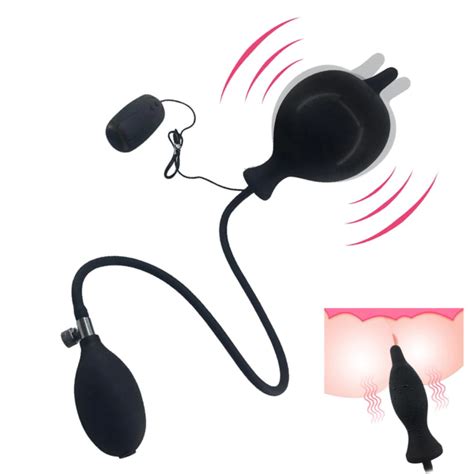 Plug Anal Inflável Vibro Até 10cm