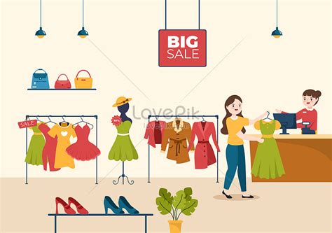 Ilustraci N De La Tienda De Ropa De Moda Psd Ilustraciones Imagenes