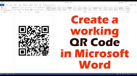 Ms Word Qr Code Generator