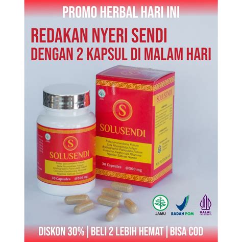 Jual Obat Asam Urat Solusendi Kapsul Untuk Pegal Linu Jamu Untuk