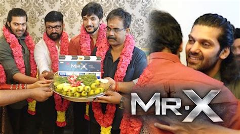 Mr X Movie Pooja Ceremony Aryaa Gautham Karthik Mr X Friday