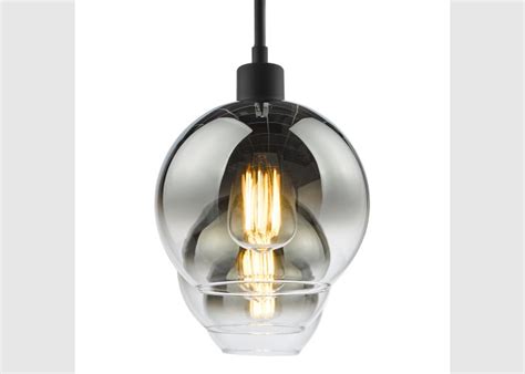 Lycia Light Bar Pendant Matt Black Ombre Smoked Glass