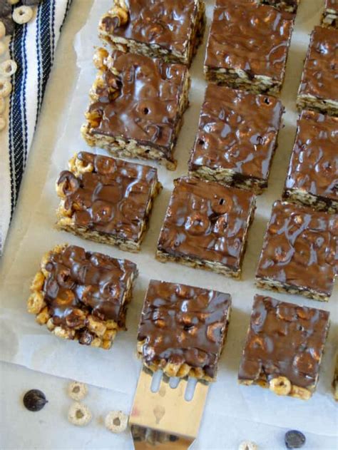 Peanut Butter Cereal Bars Heathers Homemade Kitchen