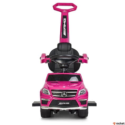 Машинка каталка-толокар з батьківською ручкою Mercedes Рожева купити за ...